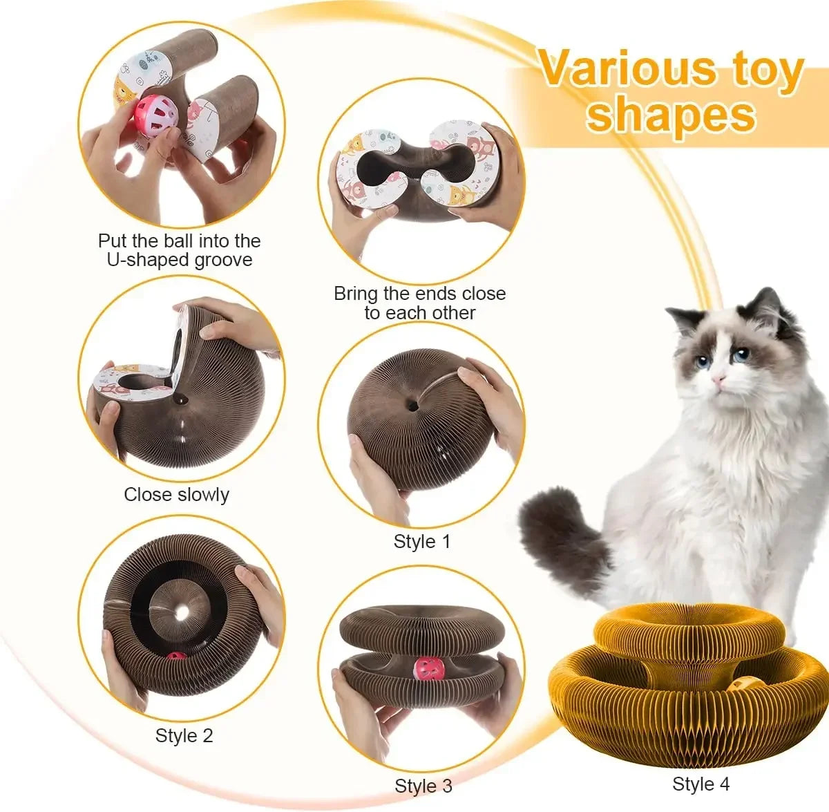 Griffoir design en carton ondulé pour chat