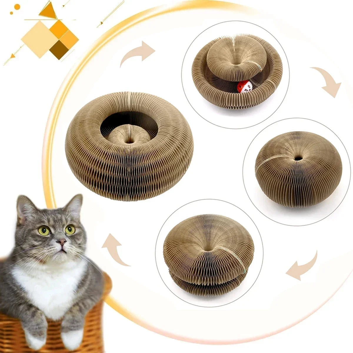 Griffoir design en carton ondulé pour chat