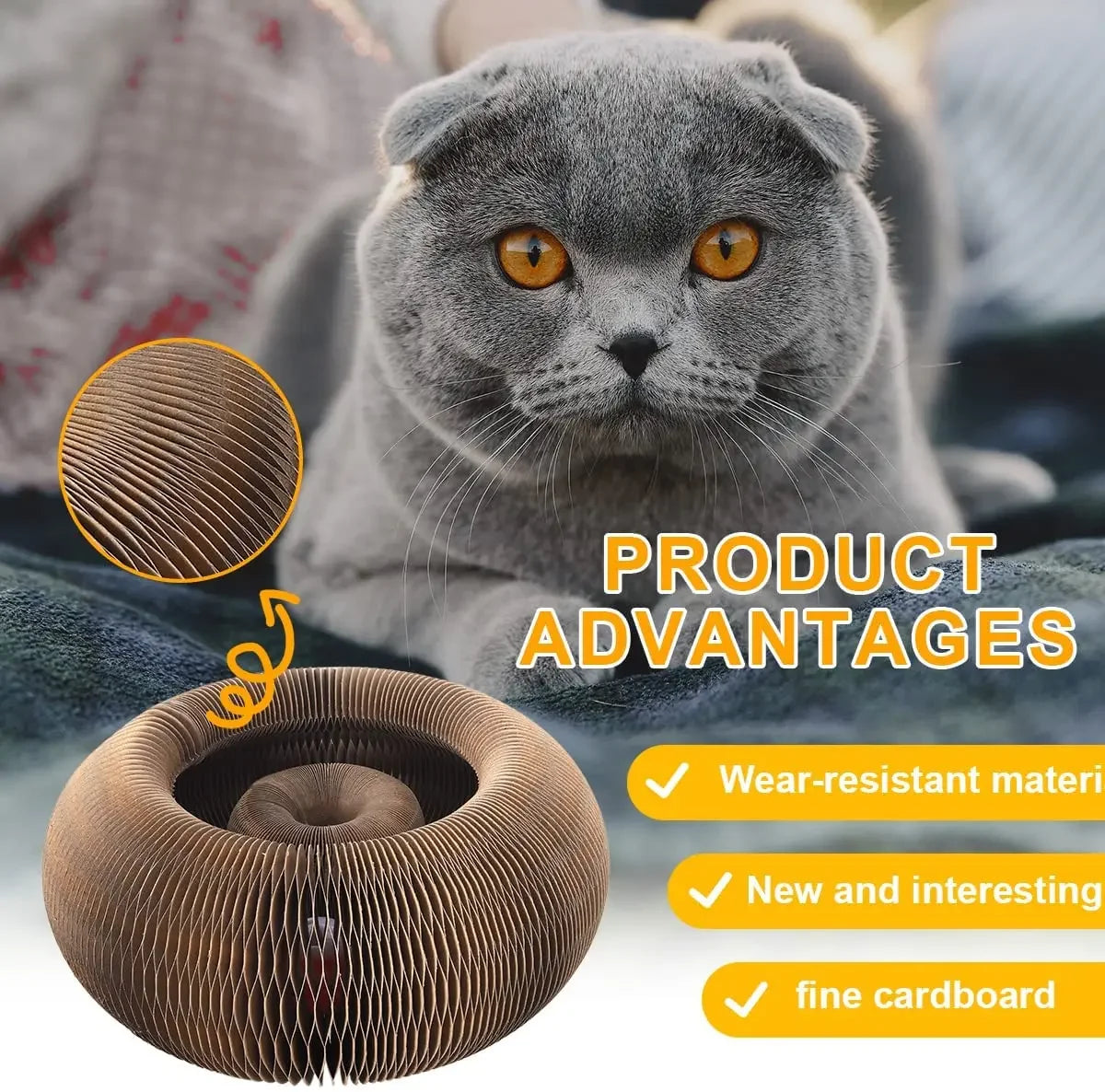 Griffoir design en carton ondulé pour chat